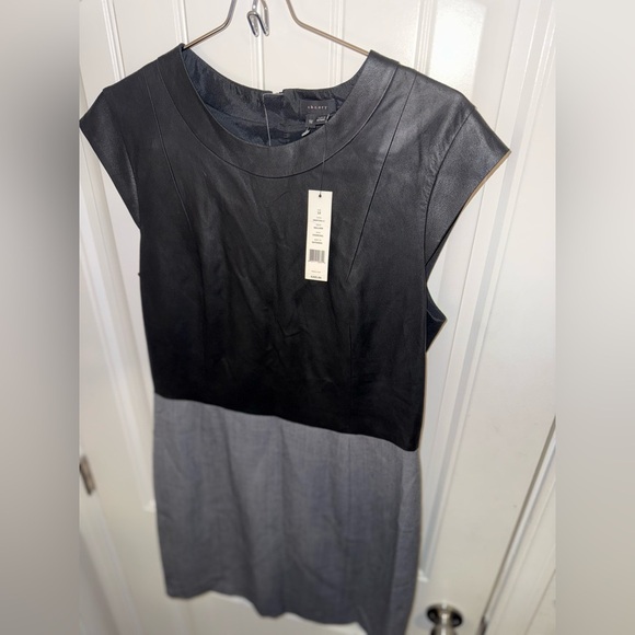 Theory Black and Gray Sleeveless Sheath Dress for Work - Picture 4 of 8